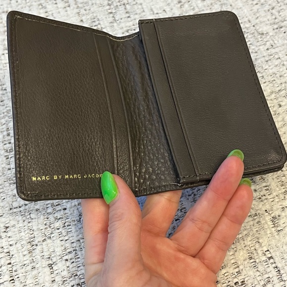 Marc By Marc Jacobs grey leather wallet card case New without tags - Picture 11 of 16